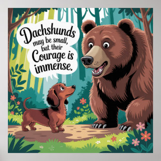 Poster Dachshunds Podem Ser Pequenos