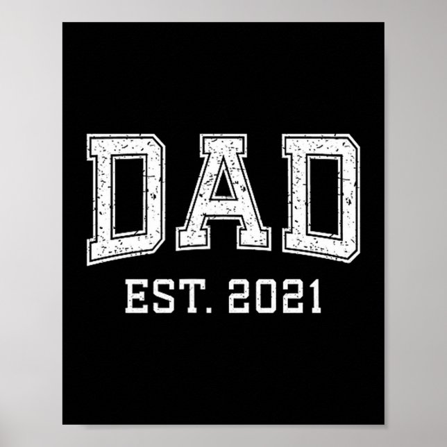 Poster Dad Est 2021 Dad D Fathers Day Ized  (Frente)
