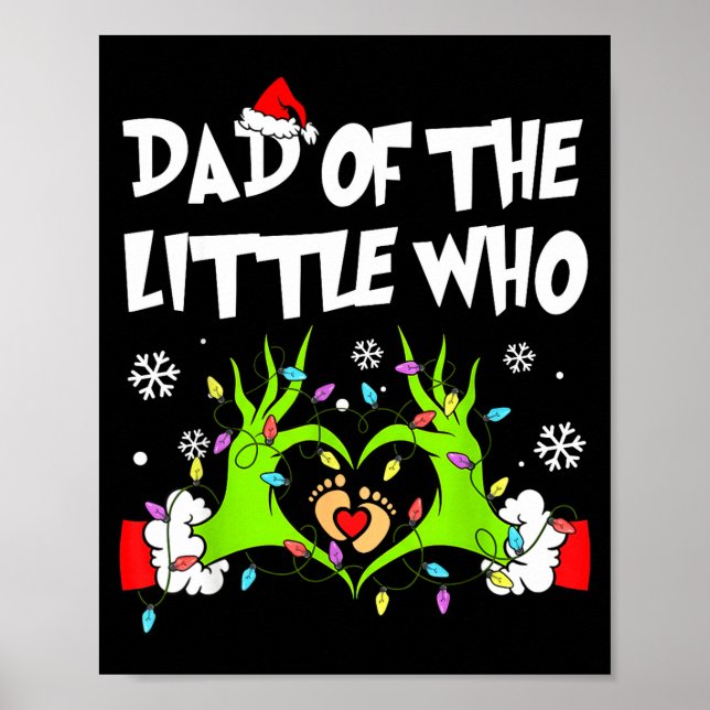 Poster Dad Of The Little Who Funny Christmas Pregnancy An (Frente)