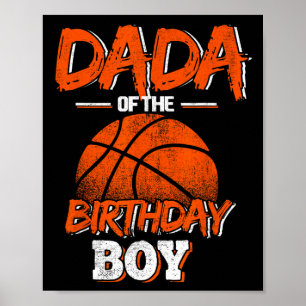Poster Dada Do Aniversário Garoto Bysketbyll Pai Fa