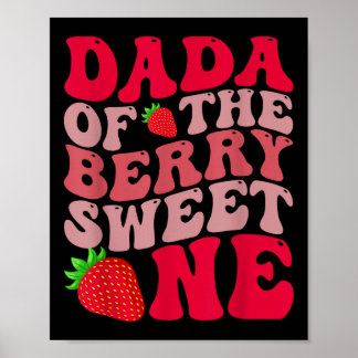 Poster Dada Do Primeiro Aniversário Da Garota Strawberr