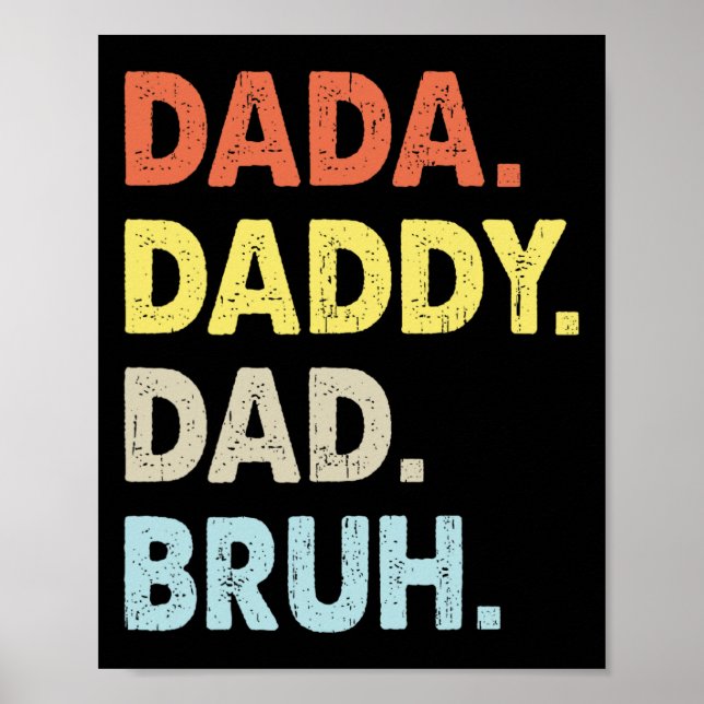 Poster Dada Pai Pai Bruh Dia de os pais Diversão (Frente)