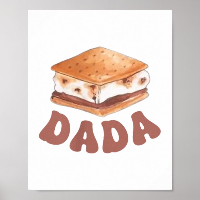 Poster Dada Smore Primeiro Aniversário Camping Para Ser U (Frente)