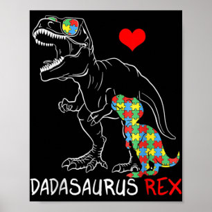 Poster Dadasaurus Rex Autismo Sensibilização Orgulhosa Pa
