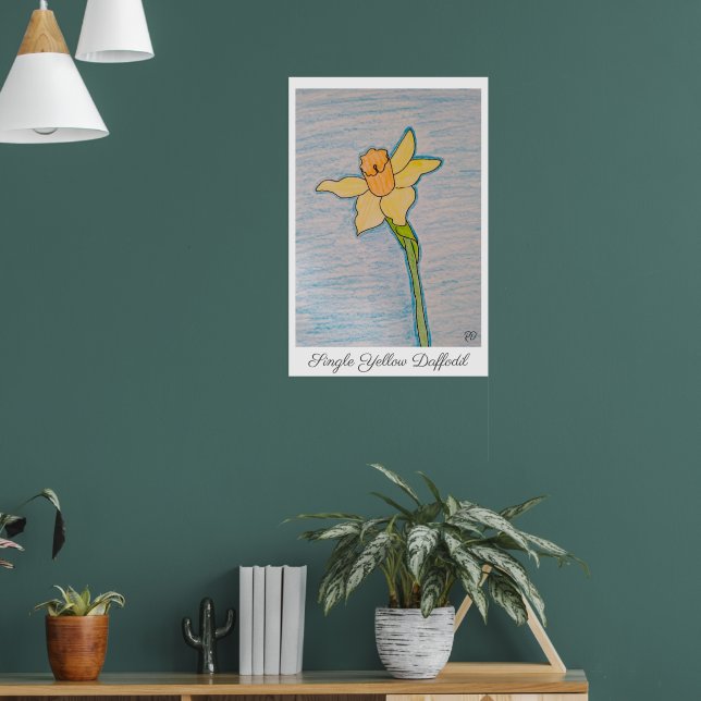 Poster Daffodil Amarelo solteiro (Sala de Estar 1)