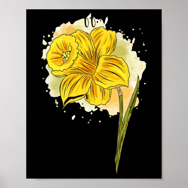 Poster Daffodil Daffodils Flores Primavera Floral Da (Frente)