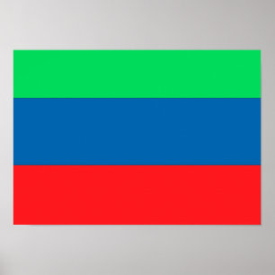 Poster Daghestan Flag