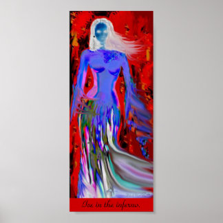 Póster Dahla Sentindo Azul