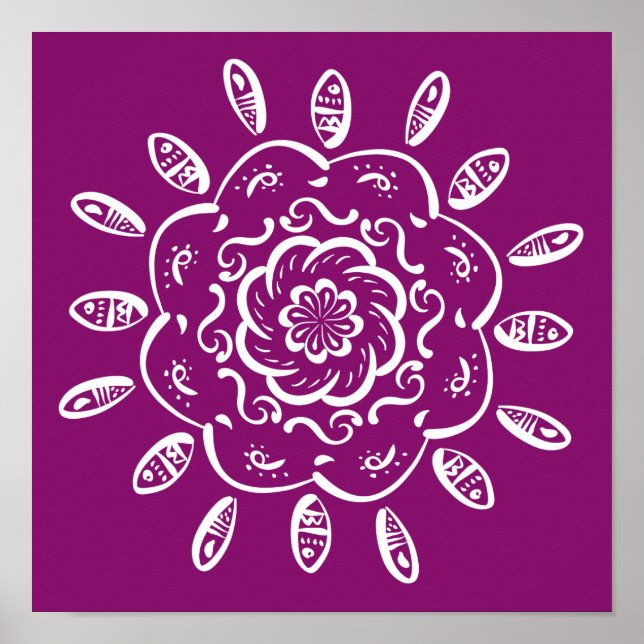 Póster Dahlia Mandala (Frente)