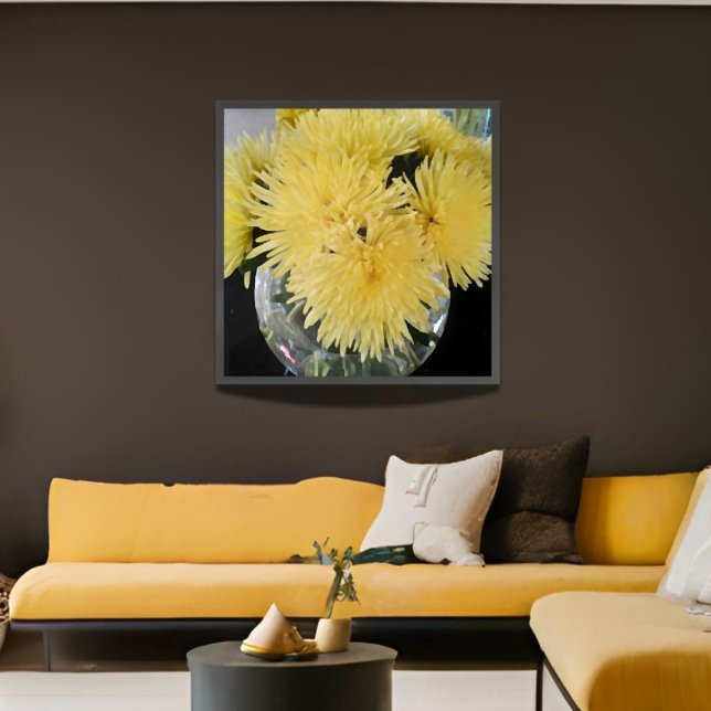 Poster dahlias amarelo - pintura (Criador carregado)