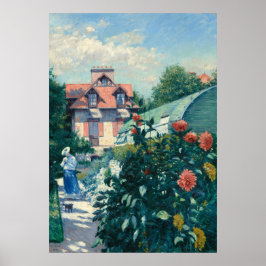 Poster Dahlias - Gustave Caillebotte Fine Art