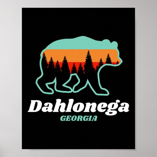 Poster Dahlonega Georgia Bear Mountains Country  (Frente)