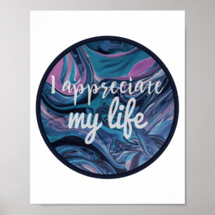 Poster daily motivational affirmations for work and love