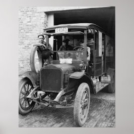 Poster Dairy Truck, 1921. Vintage Photo