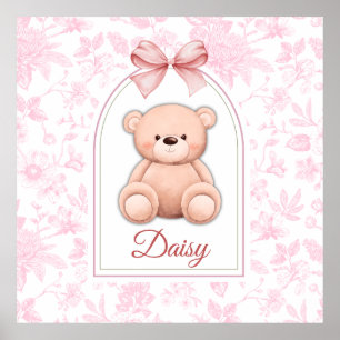Poster Daisy Design Personalizado para Berçário com Urs