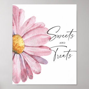 Poster Daisy - doces e guloseimas pôster de chá de bebê