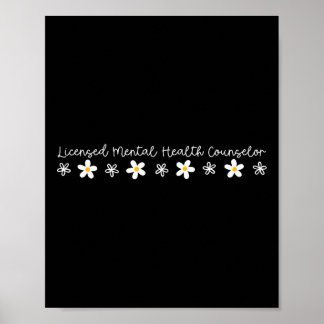 Poster Daisy Flower Lmhc Conselheira de Saúde Mental Lice