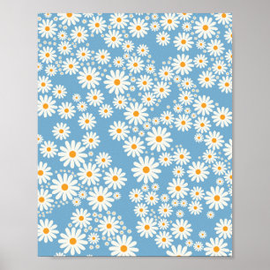 Poster Daisy Garden 02 Blue