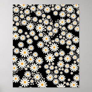 Poster Daisy Garden 08 Black