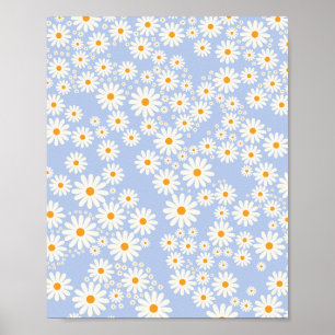 Poster Daisy Garden 10 Baby Blue
