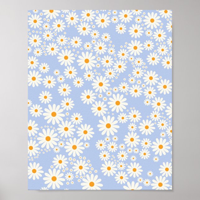 Poster Daisy Garden 10 Baby Blue (Frente)