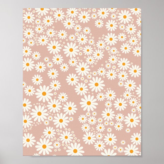 Poster Daisy Garden 11 Pastel Neutro (Frente)