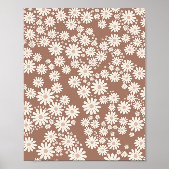 Poster Daisy Garden XII Mocha Mousse (Frente)