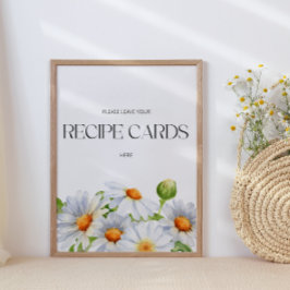 Poster Daisy minimalista deixe seu cartão de receita aqui