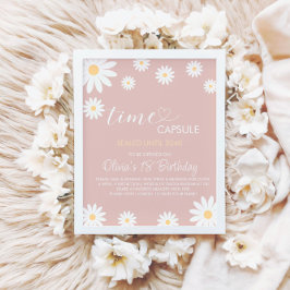 Poster Daisy primeiro aniversario Time Capsule Sinal, Ret