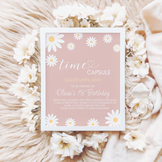 Poster Daisy primeiro aniversario Time Capsule Sinal, Ret (Criador carregado)