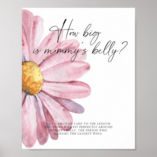 Poster Daisy - quão grande está a barriga da mamãe (Frente)