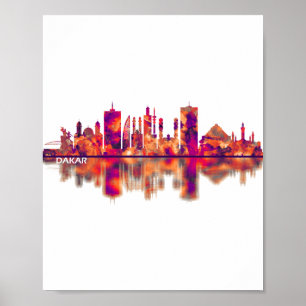 Poster Dakar Senegal Skyline