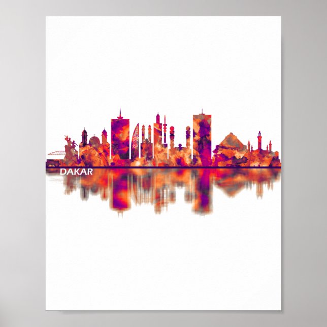 Poster Dakar Senegal Skyline (Frente)