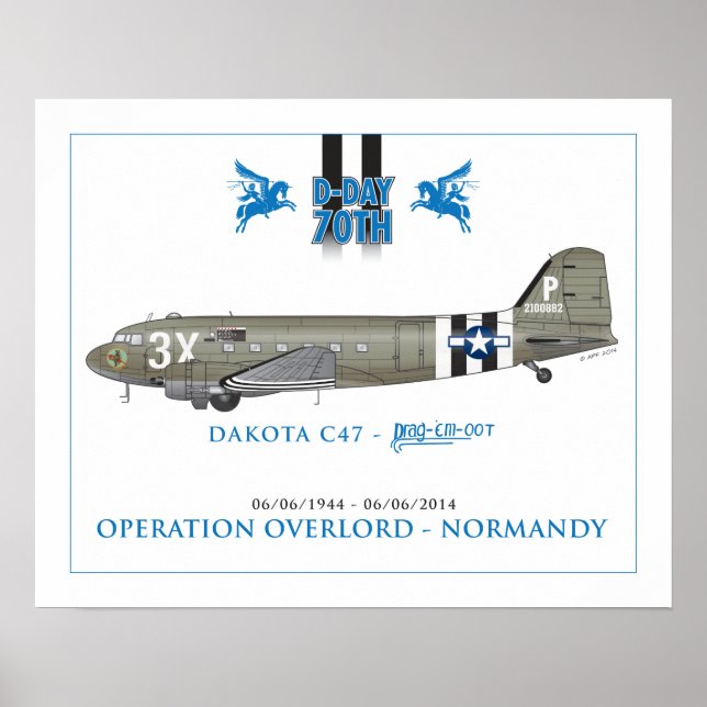 PÓSTER DAKOTA C47 SKYTRAIN - ARRASTE-OS (Frente)