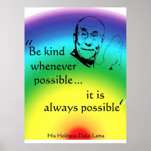 Póster Dalai Lama: Seja amável