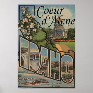 Póster d'Alene de Coeur, Idaho - grandes cenas da letra