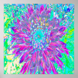 Poster Dália Azul-Roxo e Ovo de Robin