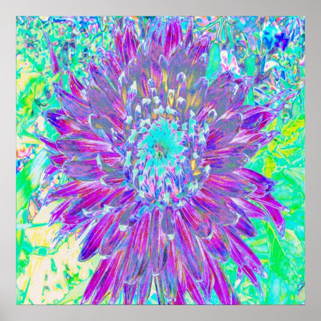 Poster Dália Azul-Roxo e Ovo de Robin (Frente)