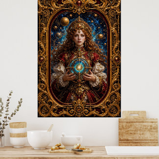 Poster Dalicia Istia Guardiã do Astrólabo Radiante de Oro