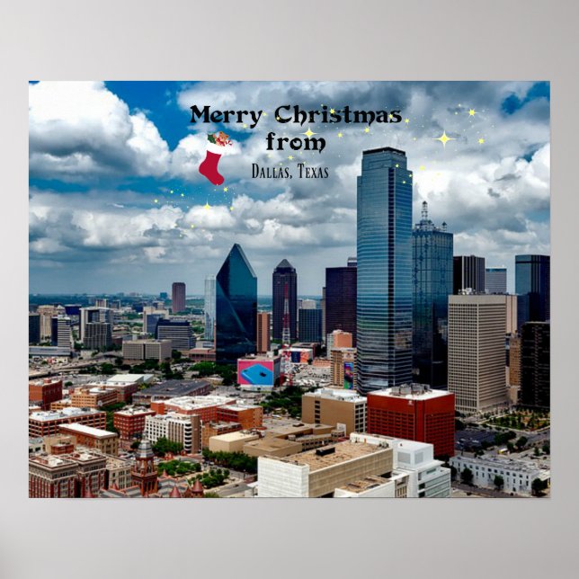Poster Dallas, Cartões de natal do Texas (Frente)