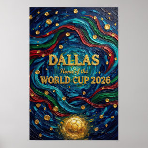 Poster Dallas Casa da Copa do Mundo 2026 com Espirais