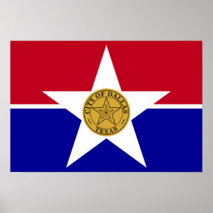 Póster Dallas Flag
