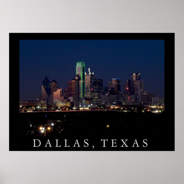 Póster Dallas Skyline (Frente)