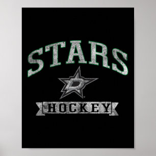 Poster Dallas Stars Hóquei Vintage Dark Heather Oficial