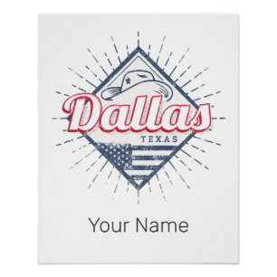 Póster Dallas Texas City United States Vintage USA