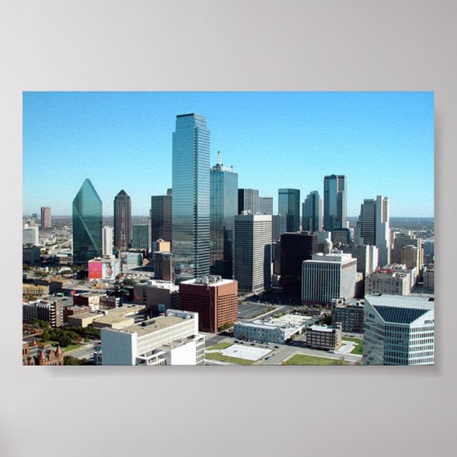 Poster Dallas Texas Skyline (Frente)