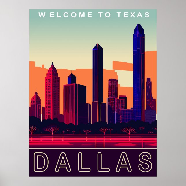 Poster Dallas, Texas, Viagem (Frente)