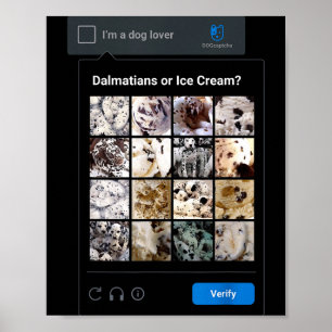 Poster Dálmata Engraçado Ou Sorvete Meme Mãe de Cachorro