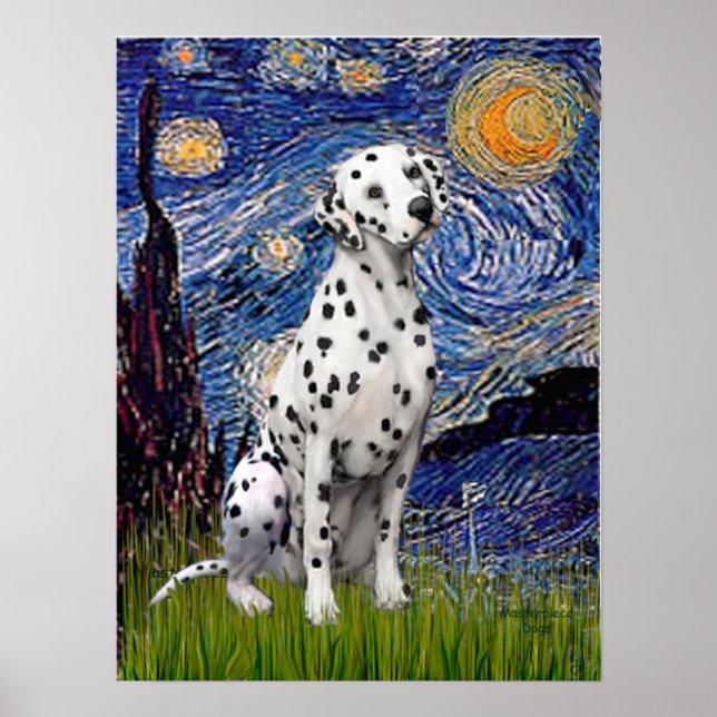 Póster Dalmatian 1 - Starry Night (Vert) (Frente)