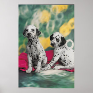 Poster Dalmatian dos filhotes de cachorro